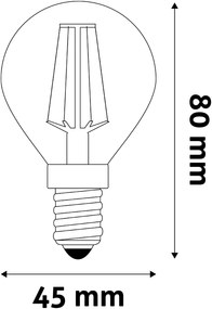 Avide LED Filament Mini Globe 4.5W 470LM E14 NW 4000K