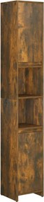 vidaXL füstös tölgy színű szerelt fa fürdőszobaszekrény 30x30x183,5 cm