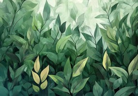 Fotótapéta Levelek A Flizelinen A Hálószoba Nappalijába fotótapéta a falra