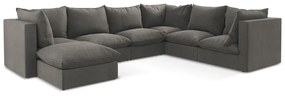 Sötétszürke sarokkanapé (jobb oldali-U alakú) Manao – Makamii