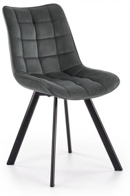 K332 kárpitozott szék - fekete / hamu szürke