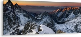 Kép - Napfelkelte a hegyekben (120x50 cm)