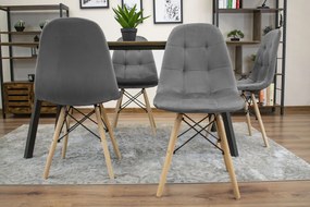 AKCIÓ Szürke bársony étkezőszék DUMO II. minőség