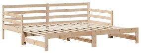 kihúzható heverő fiókokkal matrac nélkül 90 x 200 cm