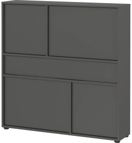 Antracitszürke szekrény 105x108x25 cm Ameca 2.0 – Germania