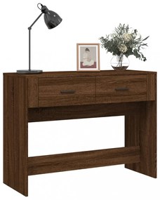 barna tölgyszínű szerelt fa tálalóasztal 100 x 39 x 75 cm