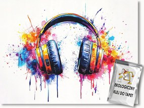 Fotótapéta Flizelina Graffiti Street Splash Zene Fejhallgató 200x140 ragasztó