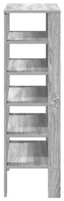 szürke sonoma színű szerelt fa cipőtartó 61x32x105 cm
