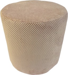 Zefir dot kerek puff Piszkos rózsaszín