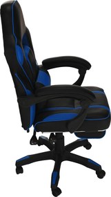 Irodai/gamer szék, kék/fekete, GUNNER