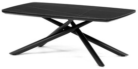 Dohányzóasztal 120 × 70 × 46 cm szinterezett kerámia márvány AHG-X7227 BK