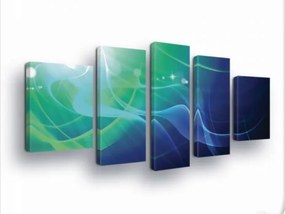 Vászonkép 170x100 Absztrakt művészet modern hullámok energia harmónia kék