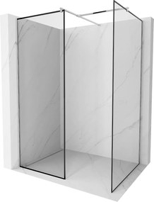 Mexen Kioto, zuhanykabin 100 x 80 cm, 8 mm üveg-fekete mintás, króm profil, 800-100-202-01-70-080