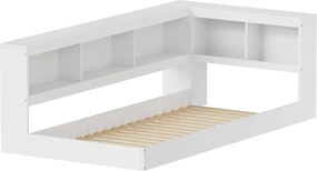 Ágy ágyráccsal, fehér, 90x200, TOSIA