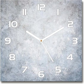 Négyzet alakú csendes üveg óra Beton háttér 30x30