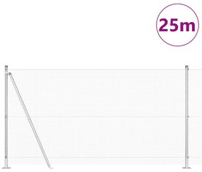 Hegesztett Háló Kerítés 13 Feszített Oszloppal 1.2x25 m Horganyzott Acél