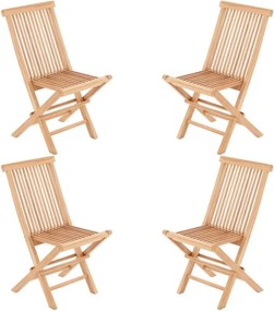 DIVERO Kerti szék összecsukható 4 db tíkfa