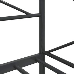 kanapéágy matrac nélkül fekete 90x200 cm acél