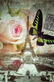 Poszter 30x45cm Eiffel-torony 2, Assaf Frank