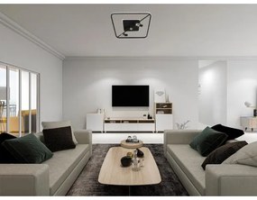 LED Dimmelhető mennyezeti lámpa LED/70W/230V 3000-6500K fekete + távirányítás