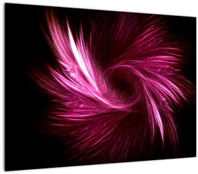 Kép - rózsaszín absztrakció (üvegen) (70x50 cm)