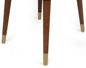Hugo Beige and Walnut étkezőszék szett, 4 db