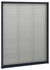 antracitszürke alumínium pliszé ablakszúnyogháló 60 x 80 cm