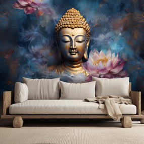 Gario Fotótapéta Buddha és a virágok Anyag: Vlies, Méret: 300 x 210 cm