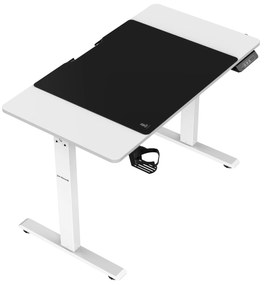 Állítható magasságú elektromos asztal EGON, 1100 x 720 x 600 mm, fehér színű