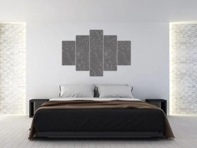 Kép - Szürke pálmalevelek (150x105 cm)