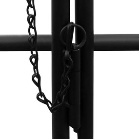 ROMANCE rózsafuttató boltív kapuval, 225x115x37cm, fekete Gardebruk