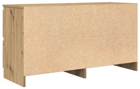 kézműves tölgy színű szerelt fa TV-szekrény 100x35x54 cm