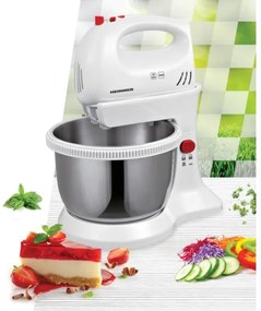 Heinner HMBR-300W - Kézi habverő forgatható keverőtállal, 300 W/230 V, fehér