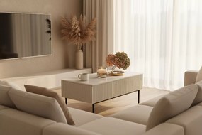 Nicole dohányzóasztal 120 cm - kasmír / fekete lábak