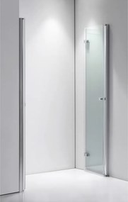 Stuxi Verona Big 180 cm széles aszimmetrikus kétszárnyú csukló zuhanyajtó (70+110 cm), 6 mm vízlepergető üveggel, króm profillal, 195 cm magas