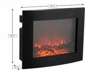 LED dekoráció modern kandalló COZY WARM 40x50 cm, fekete