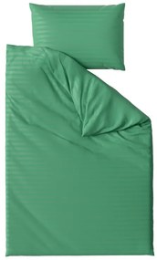Szállodai mikroszálas ágyneműhuzat JASMINE sötétzöld - 2 cm csíkos Ágyneműhuzat mérete: 2 db 70 x 90 cm | 200 x 220 cm