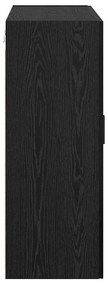 Fali Szekrények 2 pcs Musta tammi 69.5 x 34 x 90 cm Faanyag