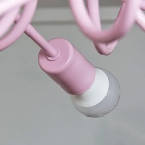 Felületre szerelhető csillár OXFORD 5xE27/15W/230V rózsaszín