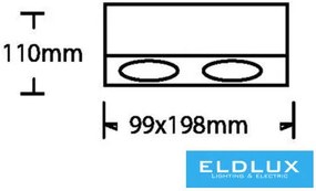 ELDLUX P34-B2 Kocka Mennyezeti Lámpa IP20