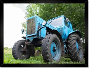 Poszterek keretben 40x30 Régi kék traktor