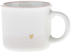 Porcelános bögre Arany szív 100 ml