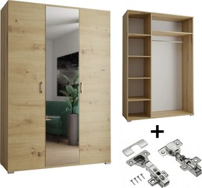 Gardróbszekrény Akció 3-D 120 x 192 x 51 cm Artisan Tükör Csendes Ház