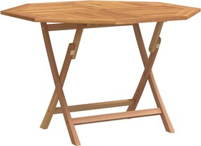 vidaXL összecsukható tömör tíkfa kerti asztal 110x110x75 cm