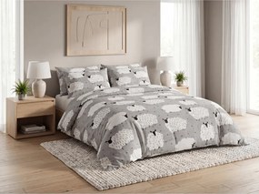 Polipamut ágyneműhuzat SHEEP POLY szürke Ágyneműhuzat mérete: 70 x 90 cm | 140 x 200 cm