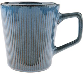 6 darabos kerámia bögrés készlet Rustik 410 ml, kék