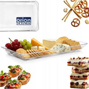 Üveg tálca téglalap alakú Tálalótál tálca ételek snack ételek