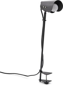 Fekete fém asztali lámpa csiptetővel (magasság 51 cm) Jula – Kave Home