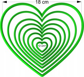 8x Mézeskalács Formák Nagymama Napjára Nagypapa Szív Szett XXL 8db 2 18cm