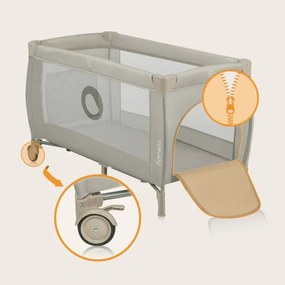 Lionelo - STEFI PLUS utazóágy, bézs cappuccino